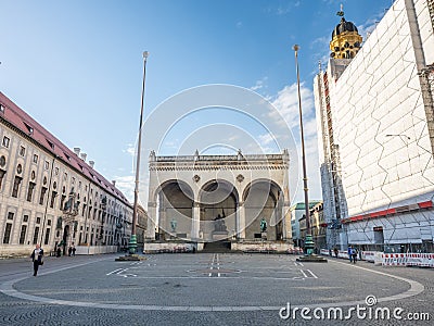 Field Marshall`s Hall in Munich, Germany Editorial Stock Photo