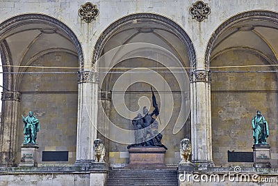 Field Marshals Hall in Munich, Germany Editorial Stock Photo