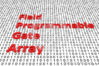 Field Programmable Gate Array Cartoon Illustration