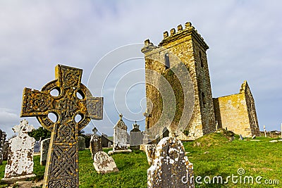 Ruin of Templetown Church on the Ring of Hook Stock Photo