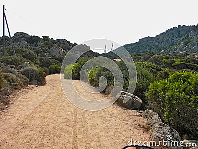 a field road in the mountains at summer Stock Photo