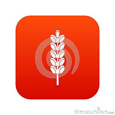 Field spike icon digital red Vector Illustration