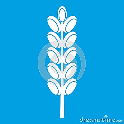 Field spike icon white Vector Illustration