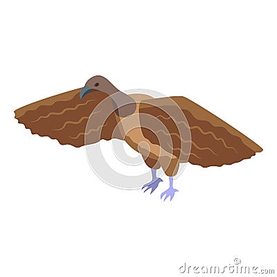 Field vulture icon isometric vector. Evil bird Vector Illustration