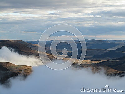 Fields and Clouds Stock Photo