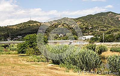 Fields of Montcada Stock Photo