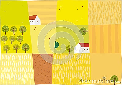 Fields to harvest Vector Illustration