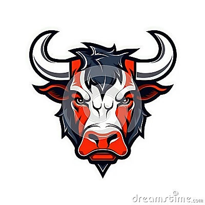Fierce Bull Esports Logo on White Background . Stock Photo