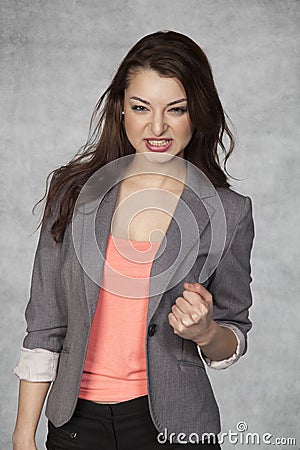 Fierce business woman Stock Photo