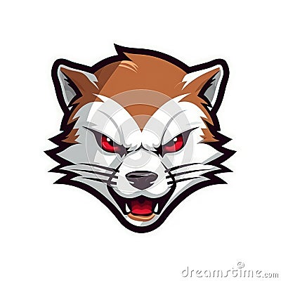 Fierce Mongoose Esports Logo on White Background . Stock Photo