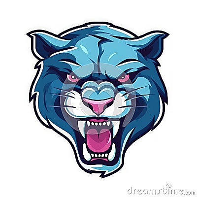 Fierce Panther Esports Logo on White Background . Stock Photo