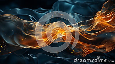 A fiery abstract fabric captured in close up Stock Photo