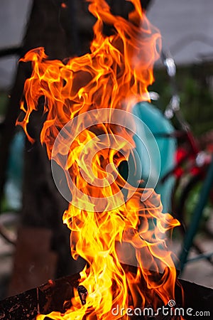 Fiery background, texture, fire closeup Stock Photo