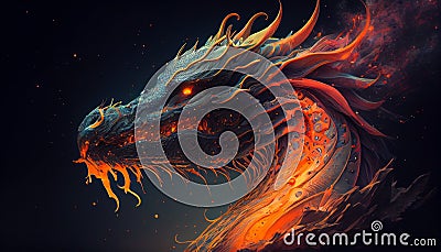 Fiery Dragons and Stunning Dresses: Exploring the Depths of a Corgi-Fire Atmosphere in Houses Stock Photo