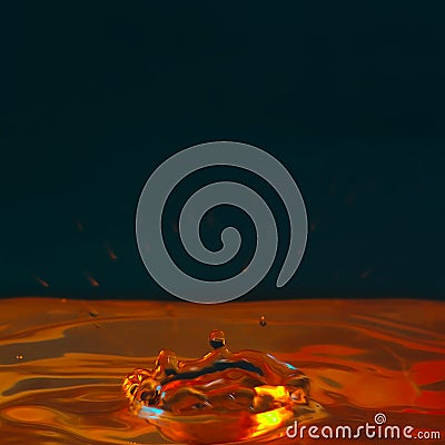 Fiery dripping liquid, crown Stock Photo