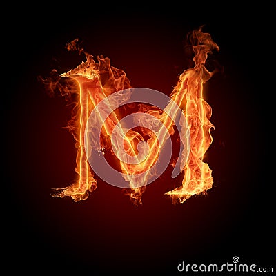 Fiery font Stock Photo