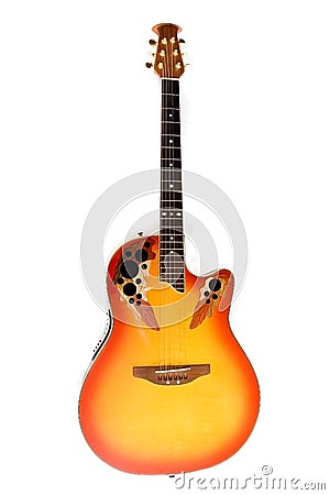 Fiery Guitar Stock Photo