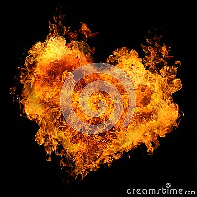 Fiery heart Stock Photo