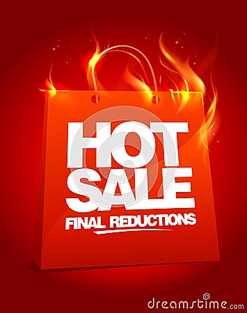 Fiery hot sale design. Vector Illustration