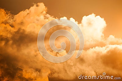 Fiery orange sunset sky Stock Photo