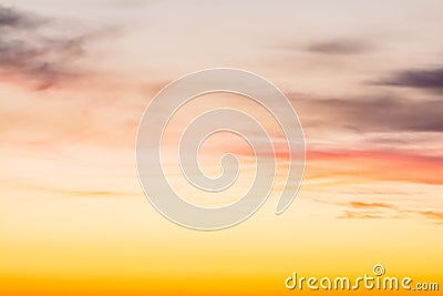 Fiery orange sunset sky Stock Photo