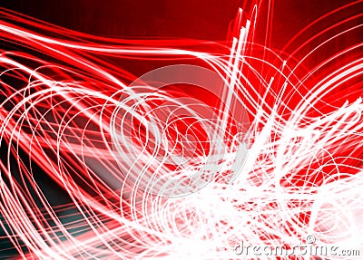 Fiery red and light white electric modern lighting design image Stock Photo