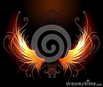 Fiery wings Vector Illustration