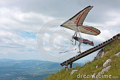 Fiesh Open-2011 hang gliding competitions Editorial Stock Photo