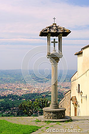 Fiesole view to Florenz Stock Photo
