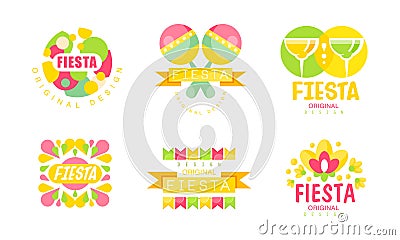 Fiesta Logo and Labels Original Design Vector Set Vector Illustration