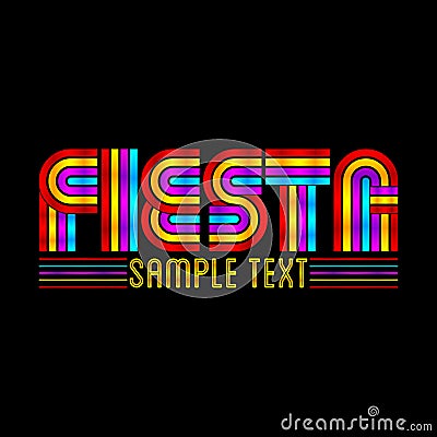 Fiesta tittle Vector Illustration