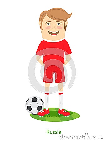 2017 FIFA Confederations Cup Teams Russiauniform football soccer player Vector Illustration