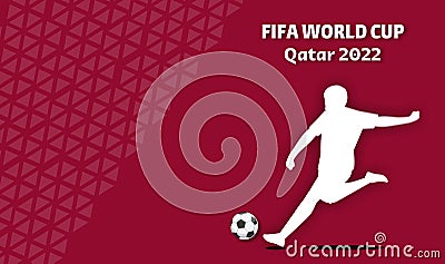 Fifa World Cup The event is scheduled in Qatar from 21 November to 18 December 2022 Vector Illustration