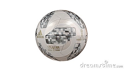 Fifa world cup 2018 ball with all logos Editorial Stock Photo