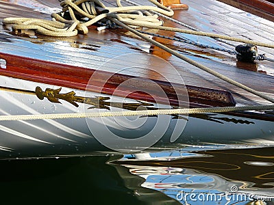 Fife yacht detail. Stock Photo