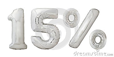 Fifteen percent chrome balloons Stock Photo