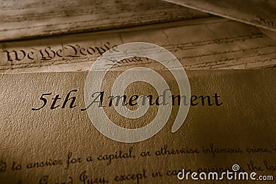 The Fifth Amendment Stock Photo