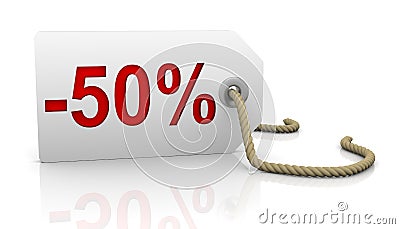 Fifty percent discount Stock Photo
