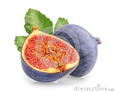 Fig fruit isolated on white background Stock Photo