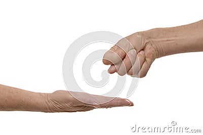 Fig hand sign Stock Photo