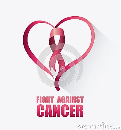 Fight against breast cancer campaign Vector Illustration