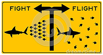 Fight or flight Stock Photo