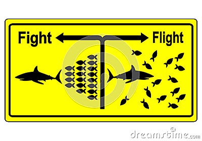 Fight or Flight Concept Stock Photo