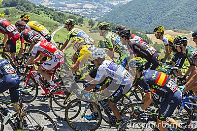 The Fight Inside the Peloton - Tour de France 2015 Editorial Stock Photo