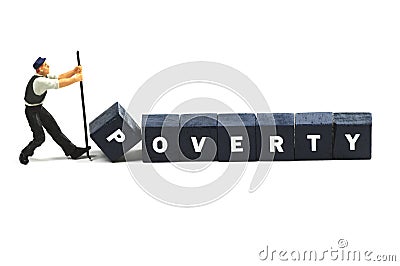 Fight poverty Stock Photo