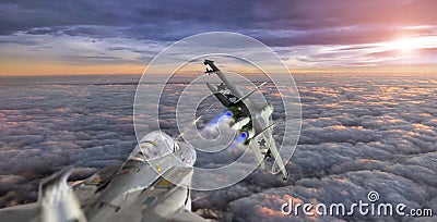 Fight in the sky Stock Photo