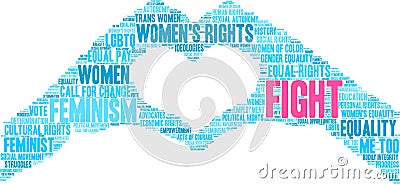 Fight Word Cloud Vector Illustration