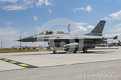 Fighter Aircraft Taxiing in Konya Airport during Anatolian Eagle Air Force Exercise Editorial Stock Photo