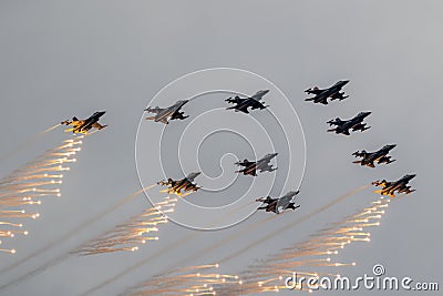 Fighter jet formation Stock Photo