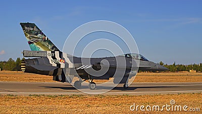 FIGHTER LOCKHEED F16 - GREECE Editorial Stock Photo